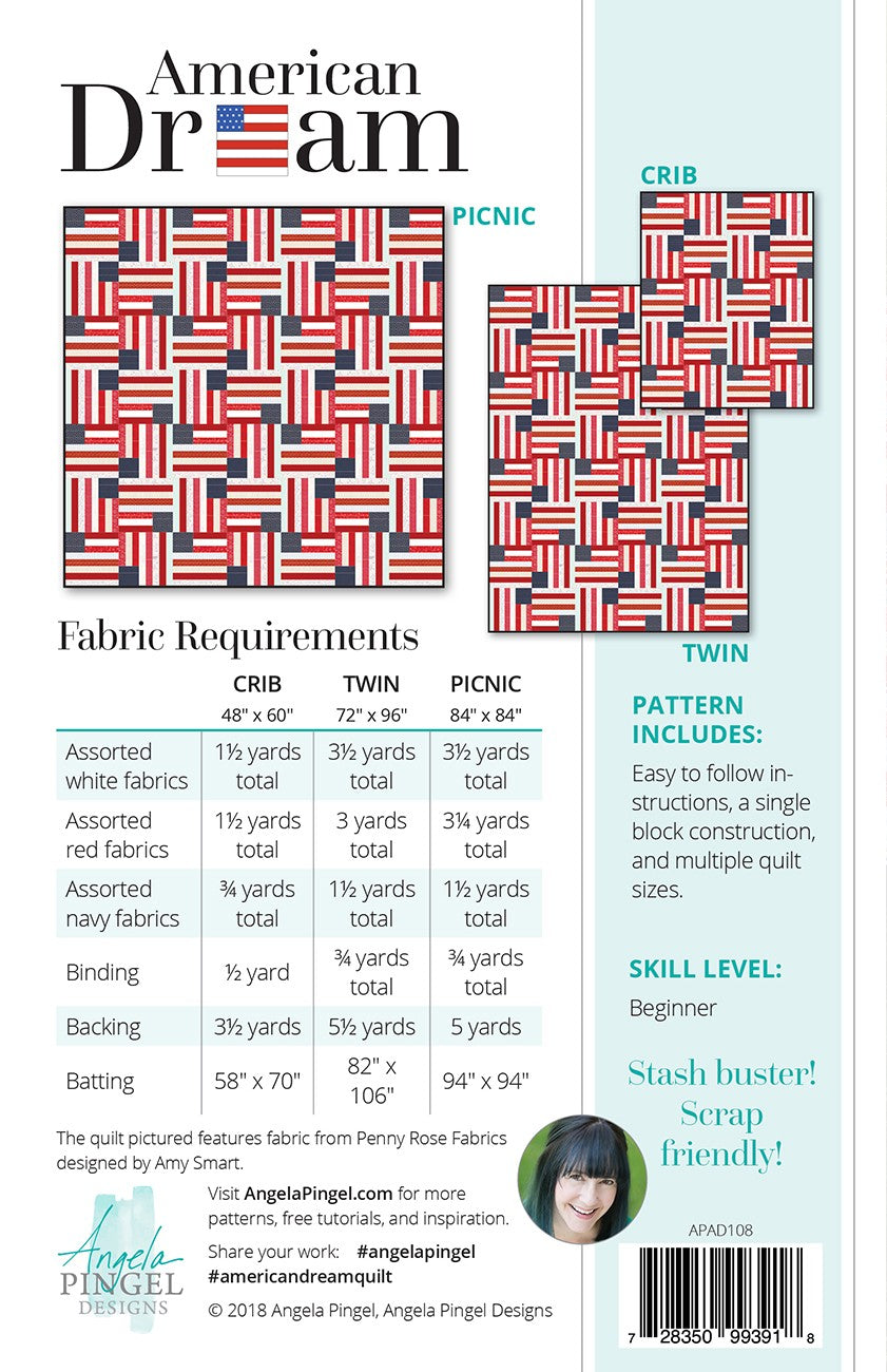 American Dream Quilt Pattern by Angela Pingle