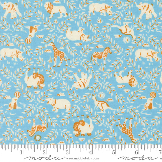 Animal Park Fun by Stacy Iest Hsu : Animal Crackers Plaid Animal Vines Sky 20964 13