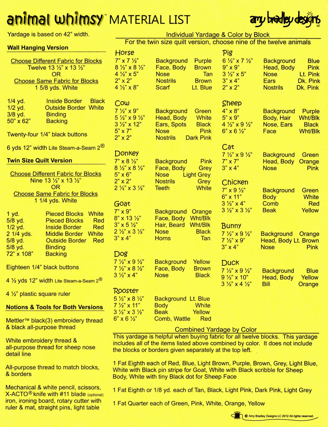 Animal Whimsy Appliqué Quilt Pattern by Amy Bradley