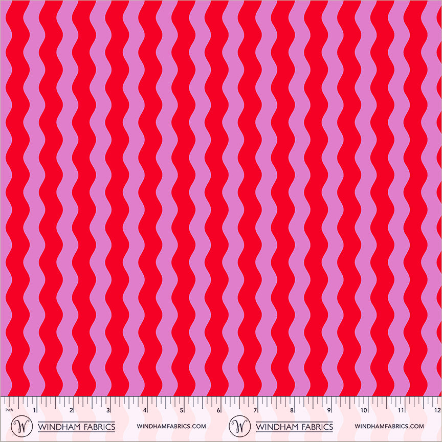 Annabel's Blenders by Annabel Wrigley - Waves 55381-1 Red/Pink