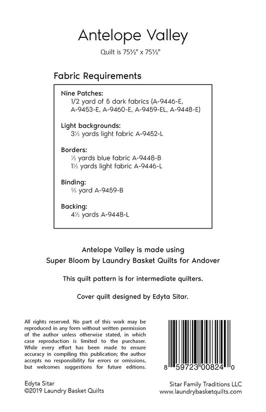 Antelope Valley Quilt Pattern by Laundry Basket Quilts