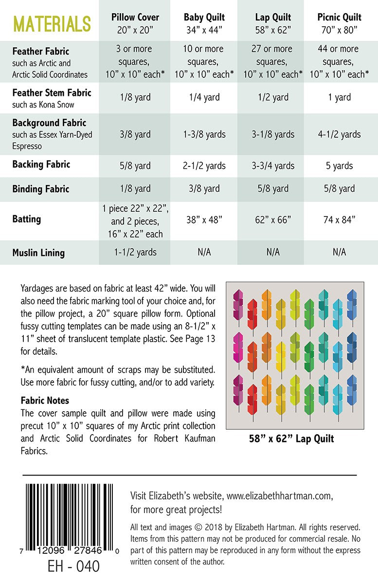 Arctic Feathers Quilt Pattern by Elizabeth Hartman