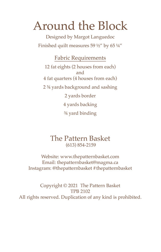 Around the Block Quilt Pattern by the Pattern Basket