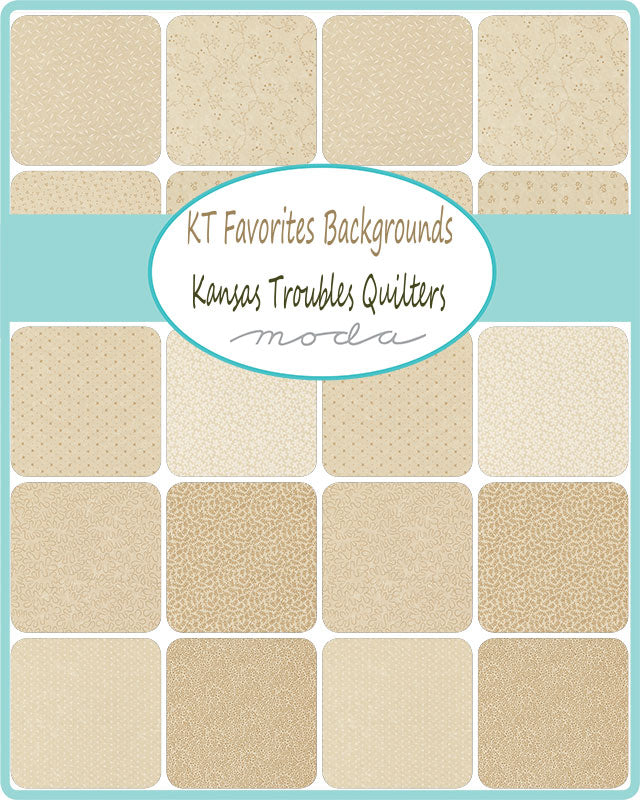 KT Favorite Backgrounds by Kansas Troubles Quilters - Mini Charm Pack 9770MC (Estimated Ship Date Sept. 2024)