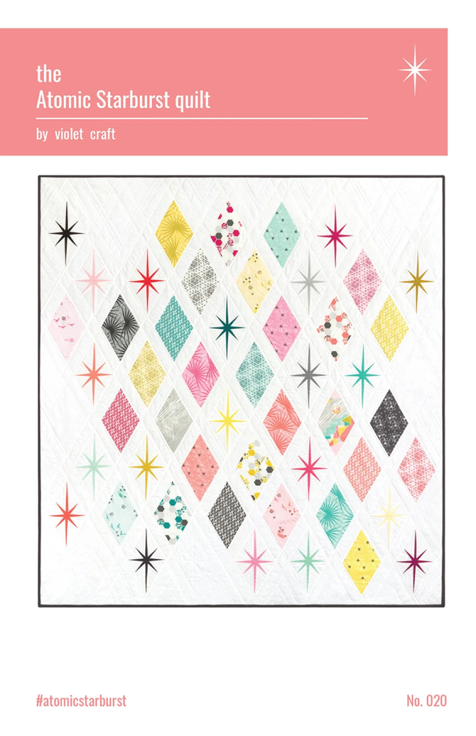 Atomic Starburst FPP Quilt Pattern by Violet Craft