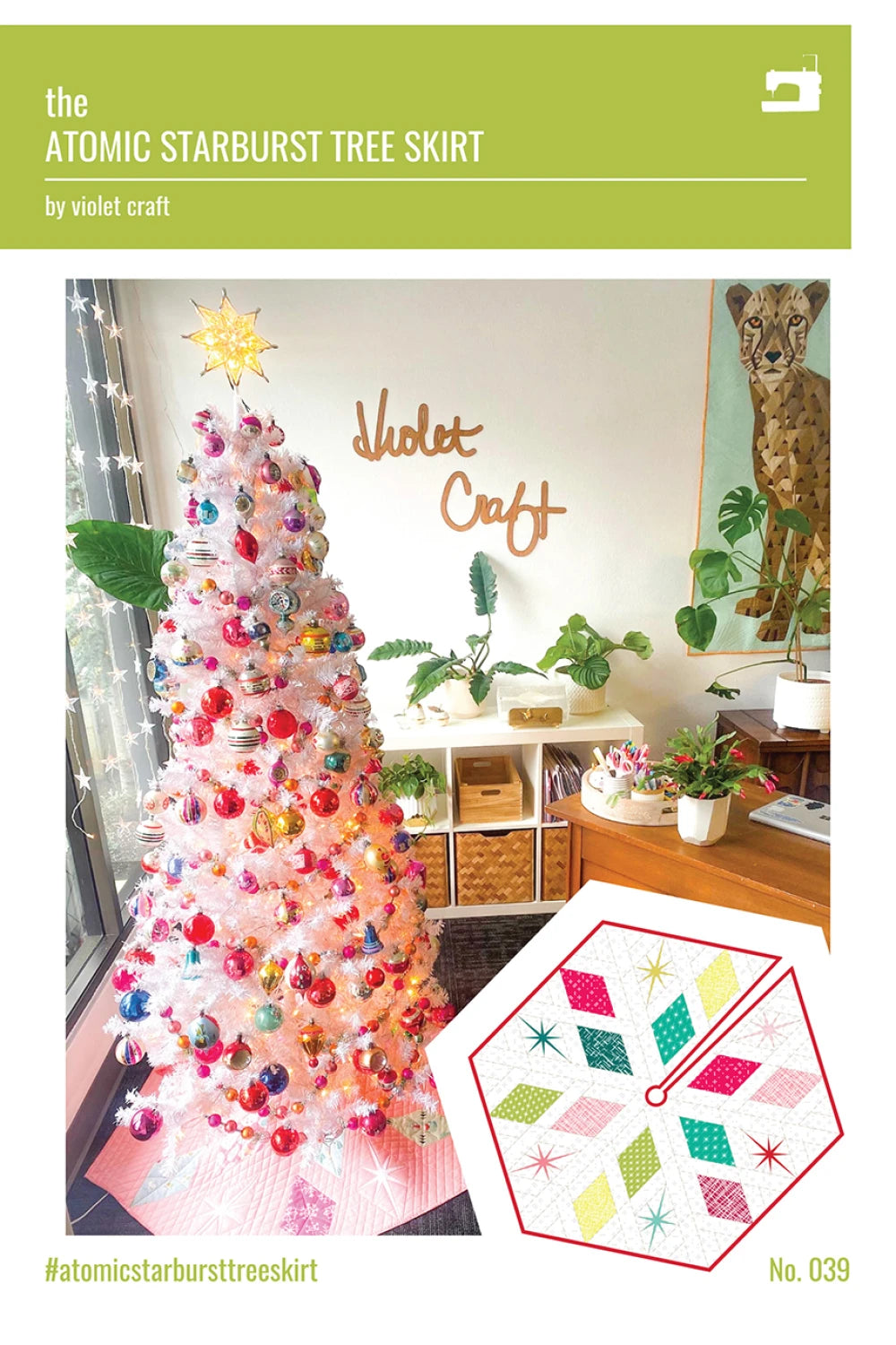 Atomic Starburst FPP Tree Skirt Pattern by Violet Craft