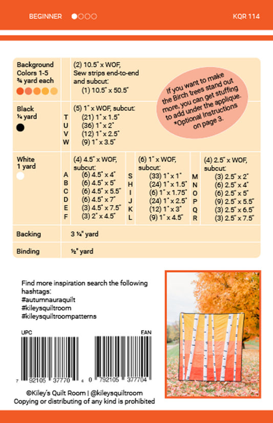 Autumn Aura Quilt Pattern by Kiley's Quilt Room