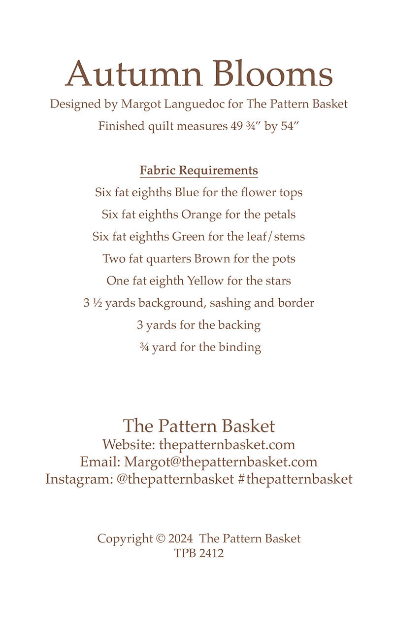 Autumn Blooms # TPB2412 - Special Order