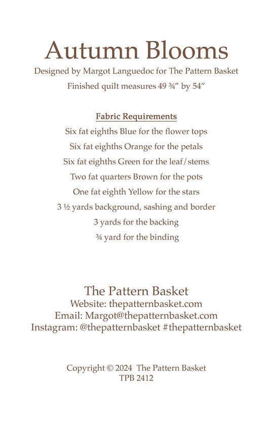 Autumn Blooms # TPB2412 - Special Order