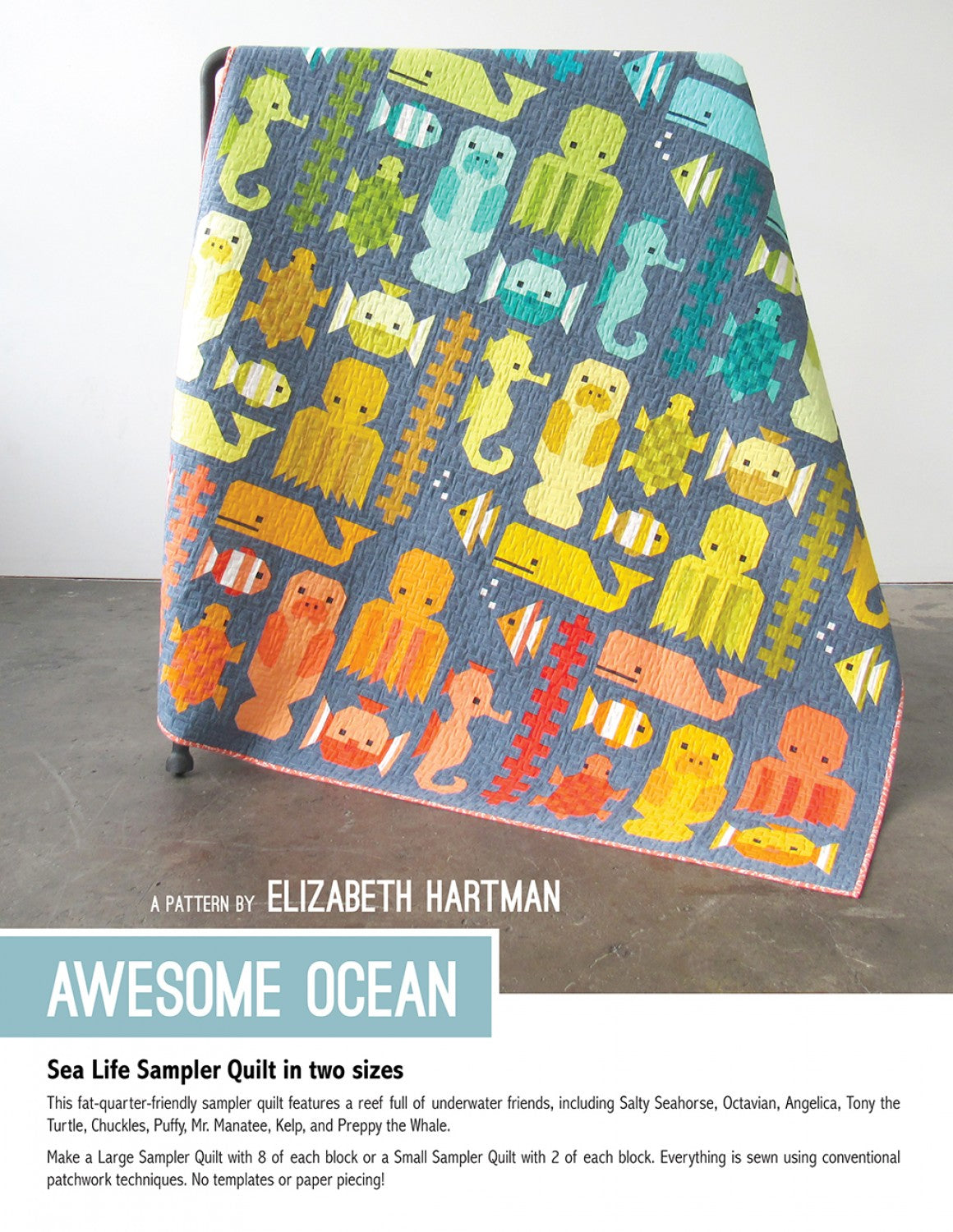 Awesome Ocean Quilt Pattern by Elizabeth Hartman