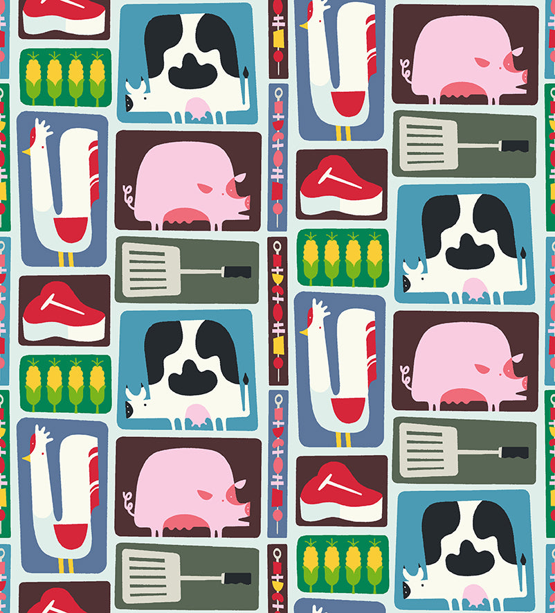 BBQ Block Party by Austin Chapman : Flat Fat Stack 8 PC 120FQBBQ1