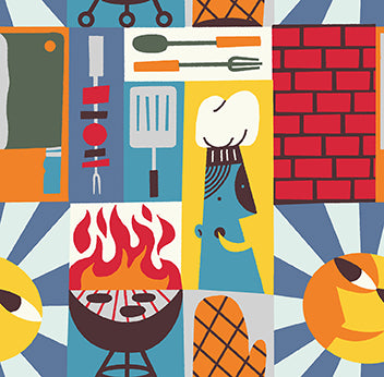 BBQ Block Party by Austin Chapman : Flat Fat Stack 8 PC 120FQBBQ1