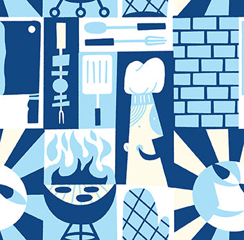 BBQ Block Party by Austin Chapman : Flat Fat Stack 8 PC 120FQBBQ2