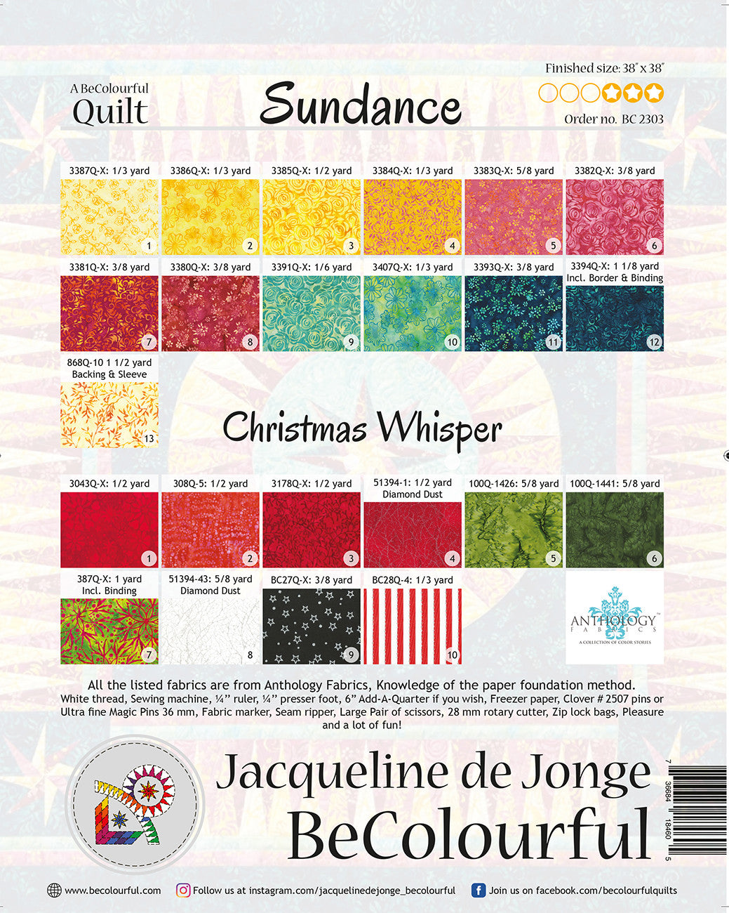 Sundance/Christmas Whisper # BC2303- Special Order