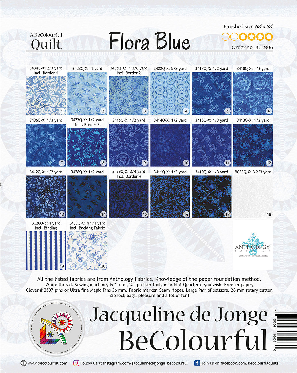 Flora Blue # BC2306 - Special Order