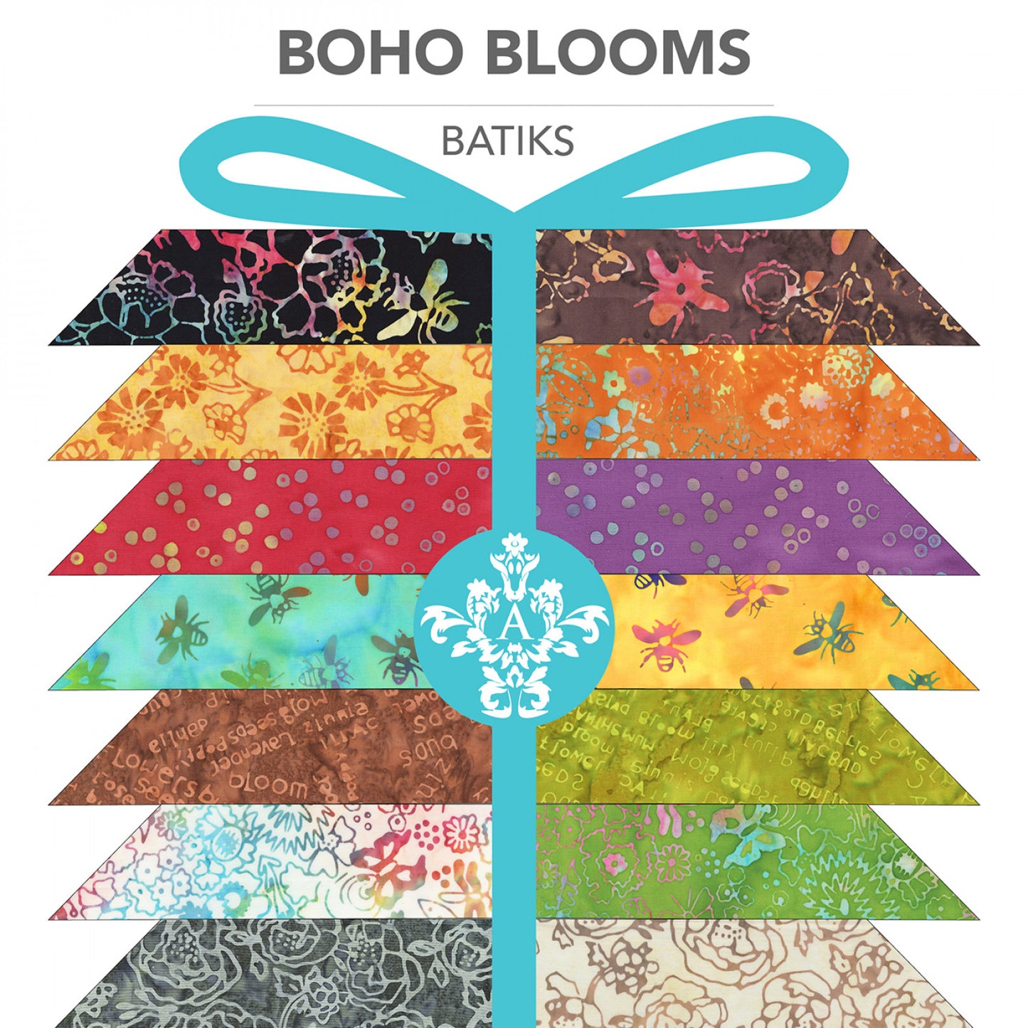 Boho Blooms Batiks by Laura Heine - Fat Quarter Bundle -  Special Order (Expected February 2025)