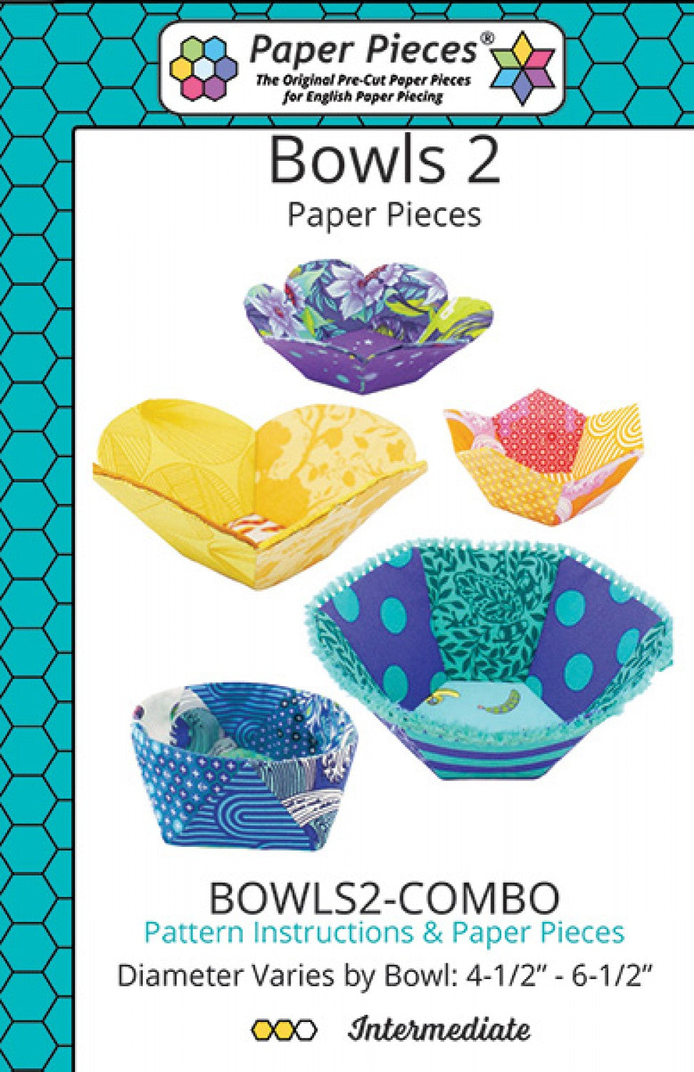 Bowls 2 Pattern and Paper Piece Pack # BOWLS2-COMBO- Special Order