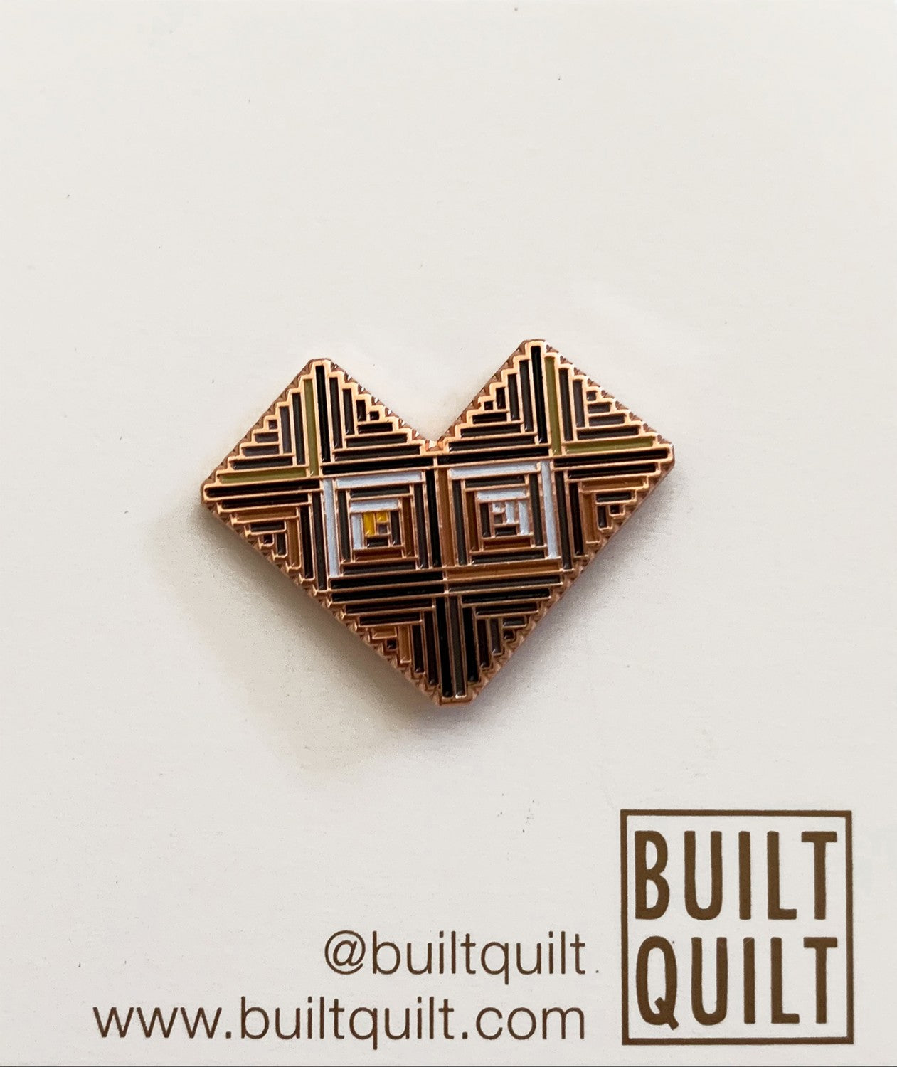 Log Cabin Heart Enamel Pin # BQ-EP05- Special Order