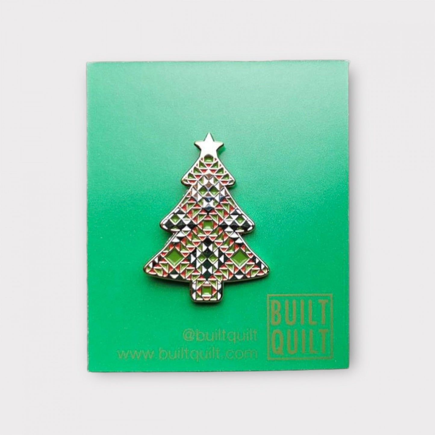 Quilt Xmas Tree Enamel Pin # BQ-EP07- Special Order