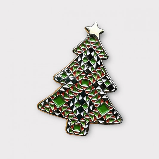 Quilt Xmas Tree Enamel Pin # BQ-EP07- Special Order