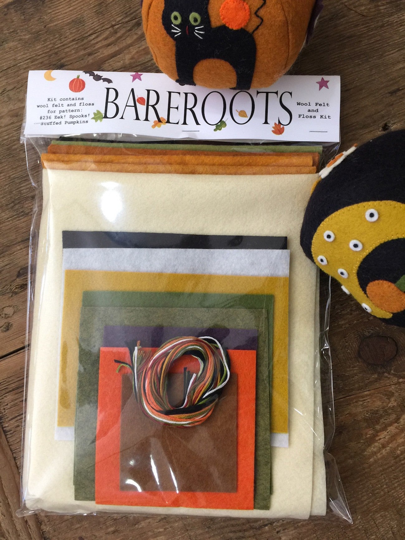 Eek! Spooks! Wool Felt & Floss Kit # BR236K (Includes Pattern) - Special Order