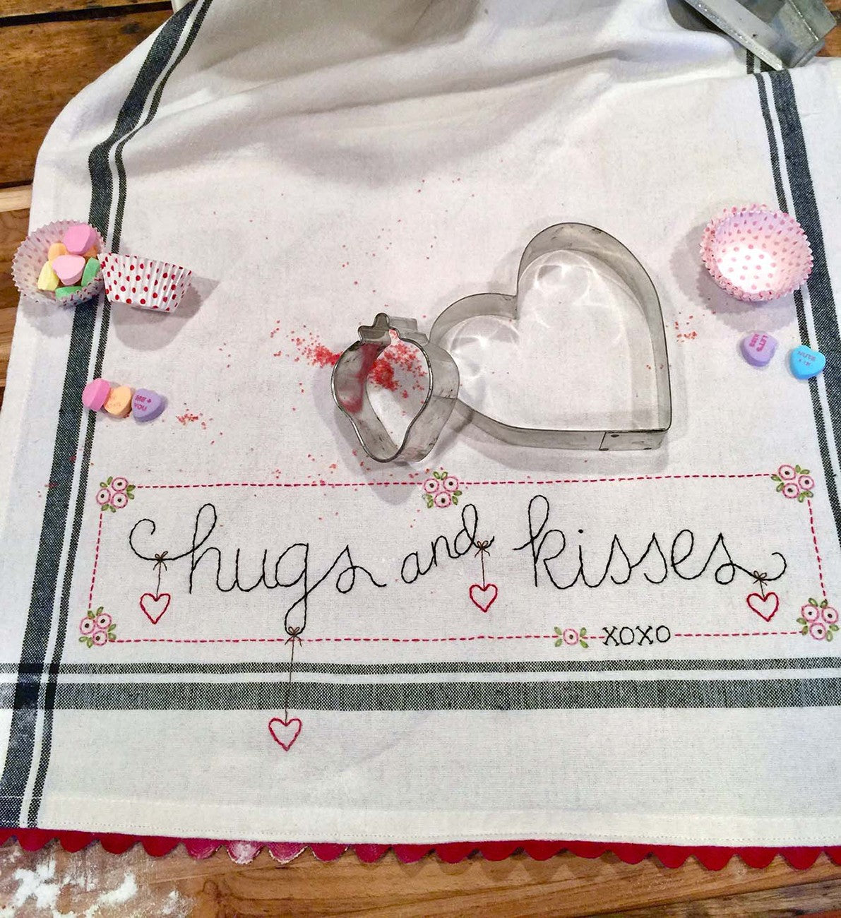 Hugs and Kisses Dishtowel Kit # BR251K - Special Order