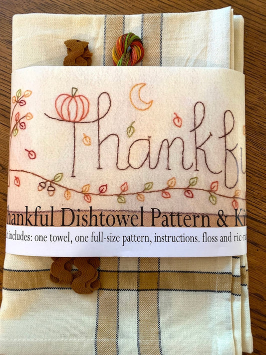 Thankful Dishtowel Pattern and Floss Kit # BR261K - Special Order