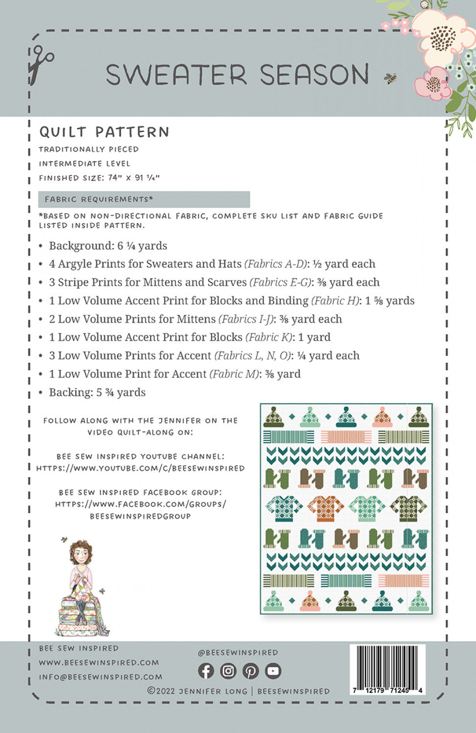 Sweater Season Quilt Pattern # BSI250 - Special Order