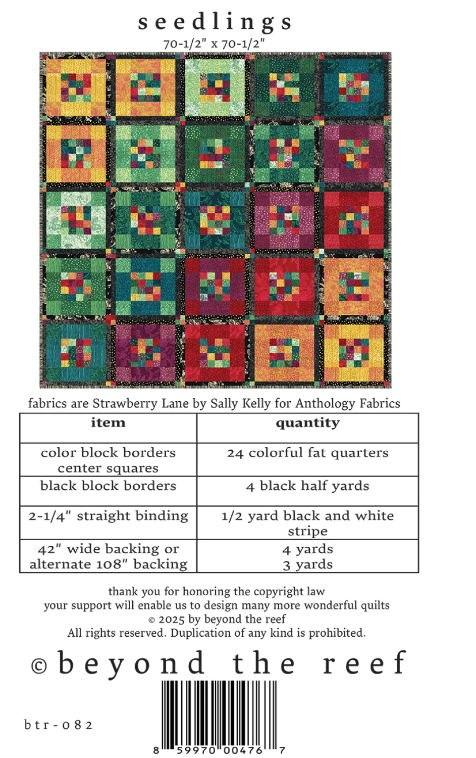Seedlings Quilt Pattern by Beyond the Reef