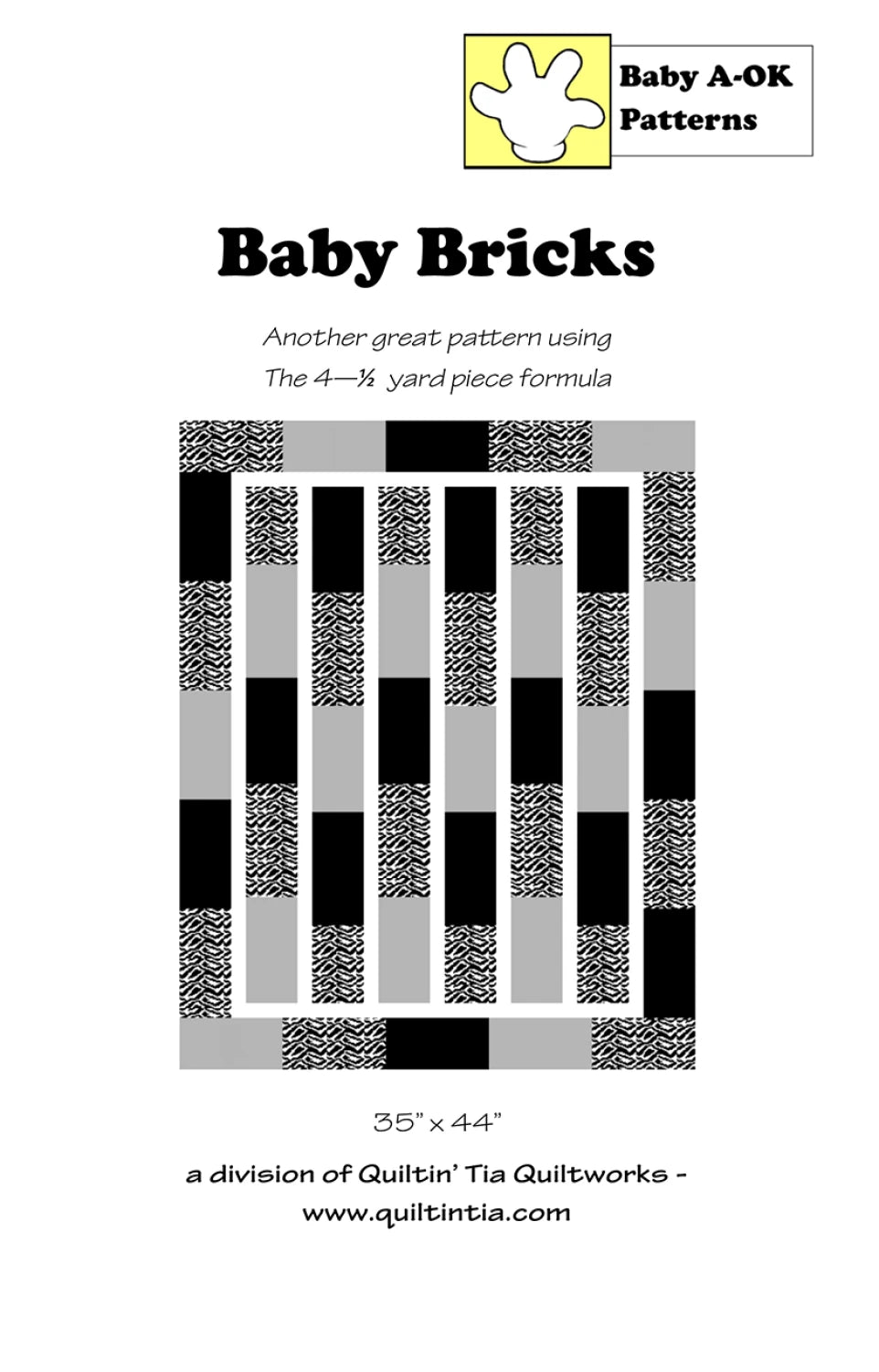 Baby Bricks Quilt Pattern by Quiltin’ Tia