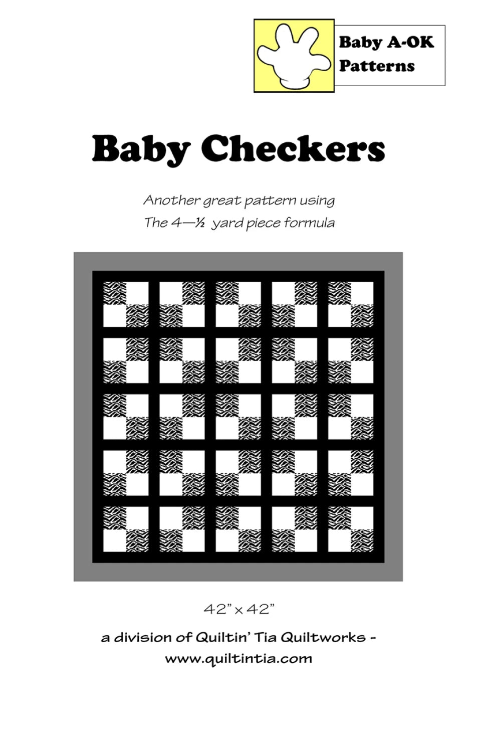 Baby Checkers Quilt Pattern by Quiltin’ Tia
