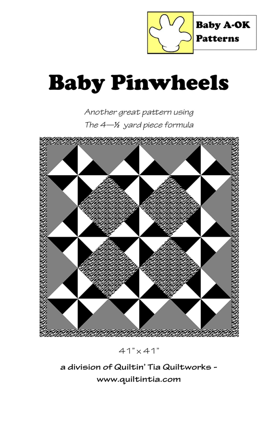 Baby Pinwheel Quilt Pattern by Quiltin’ Tia