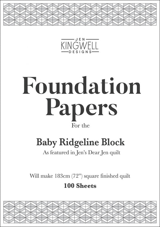 Baby Ridgeline Foundation Paper Piecing Pad by Jen Kingwell Designs - Special Order