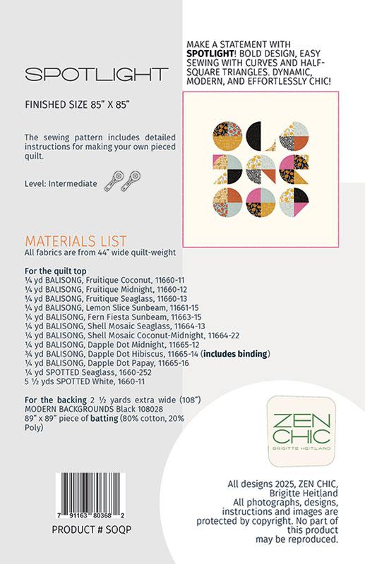Balisong by Zen Chic : Spotlight Quilt Kit (Estimated Arrival December 2025)