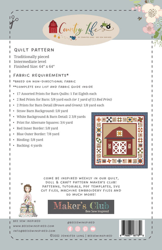 Barn Quilts Quilt Pattern by Bee Sew Inspired