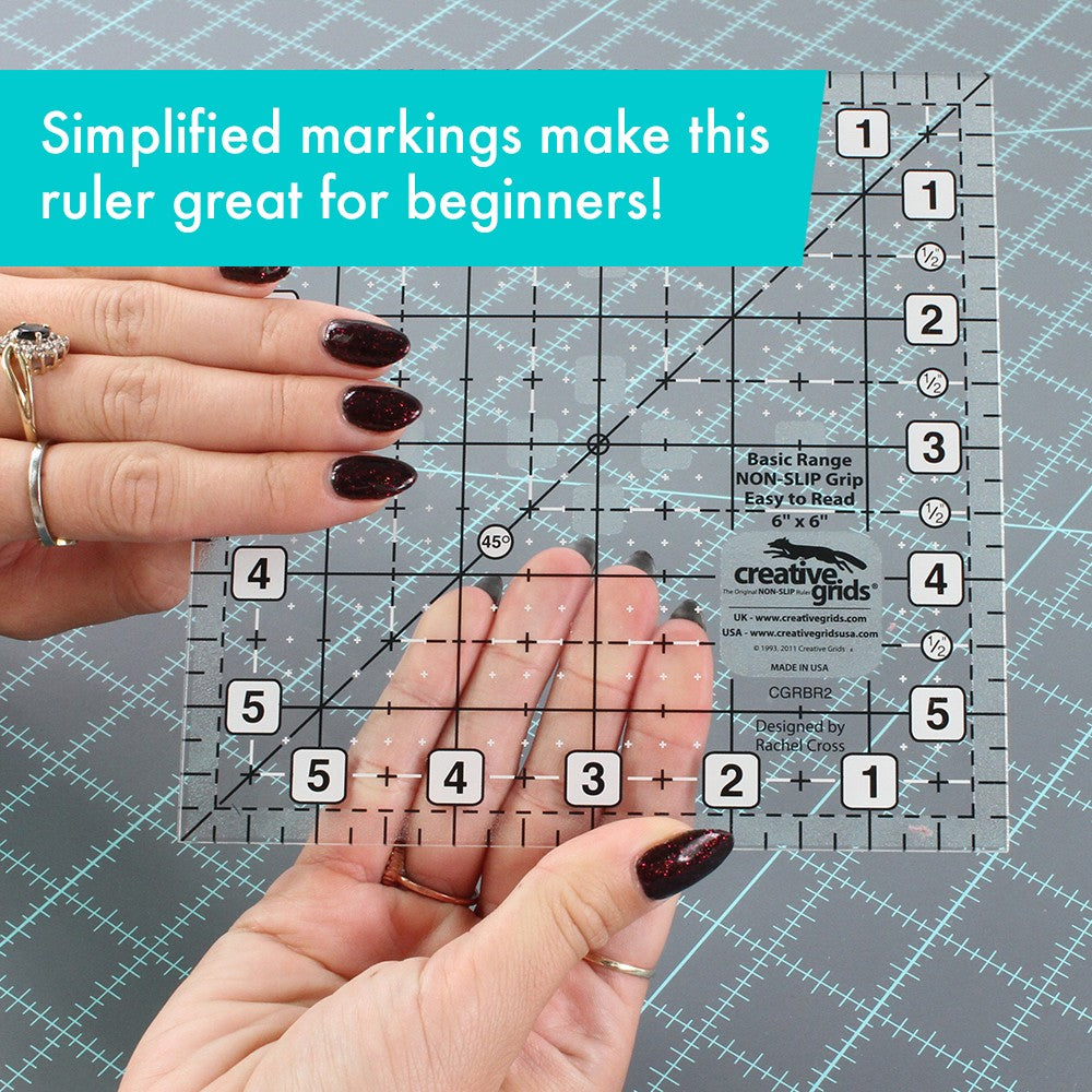 Basic Range 6in Square Quilt Ruler CGRBR2