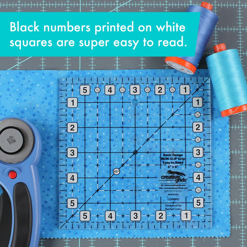 Basic Range 6in Square Quilt Ruler CGRBR2