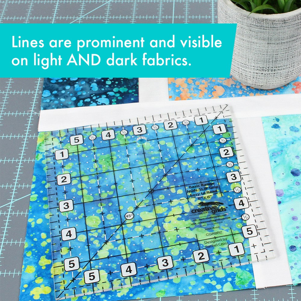 Basic Range 6in Square Quilt Ruler CGRBR2