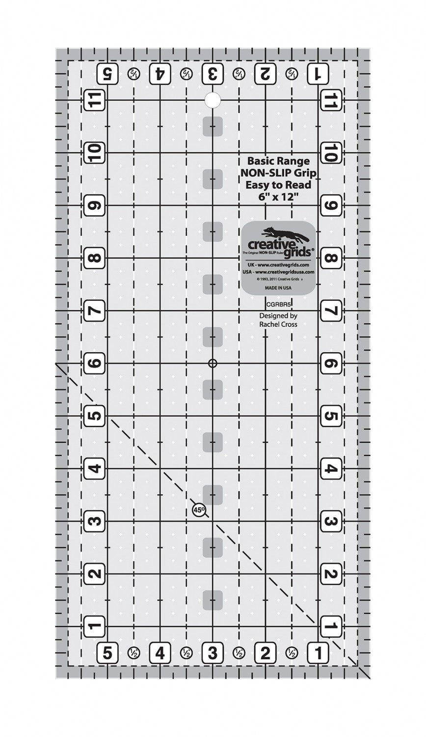 Basic Range 6in x 12in Rectangle Quilt Ruler CGRBR5