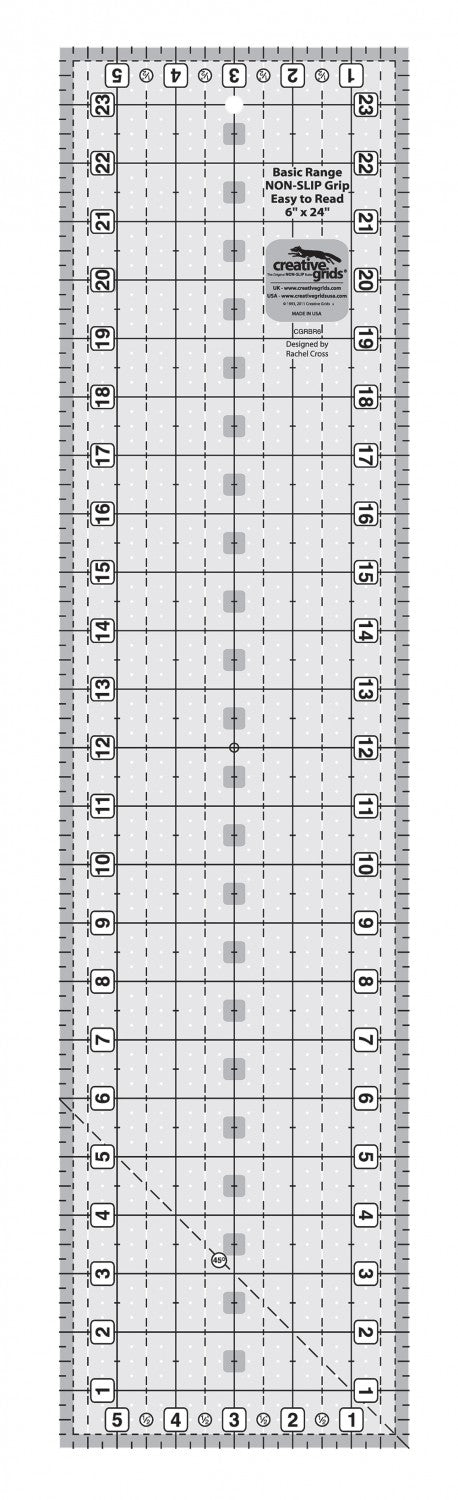 Basic Range 6in x 24in Rectangle Quilt Ruler CGRBR6