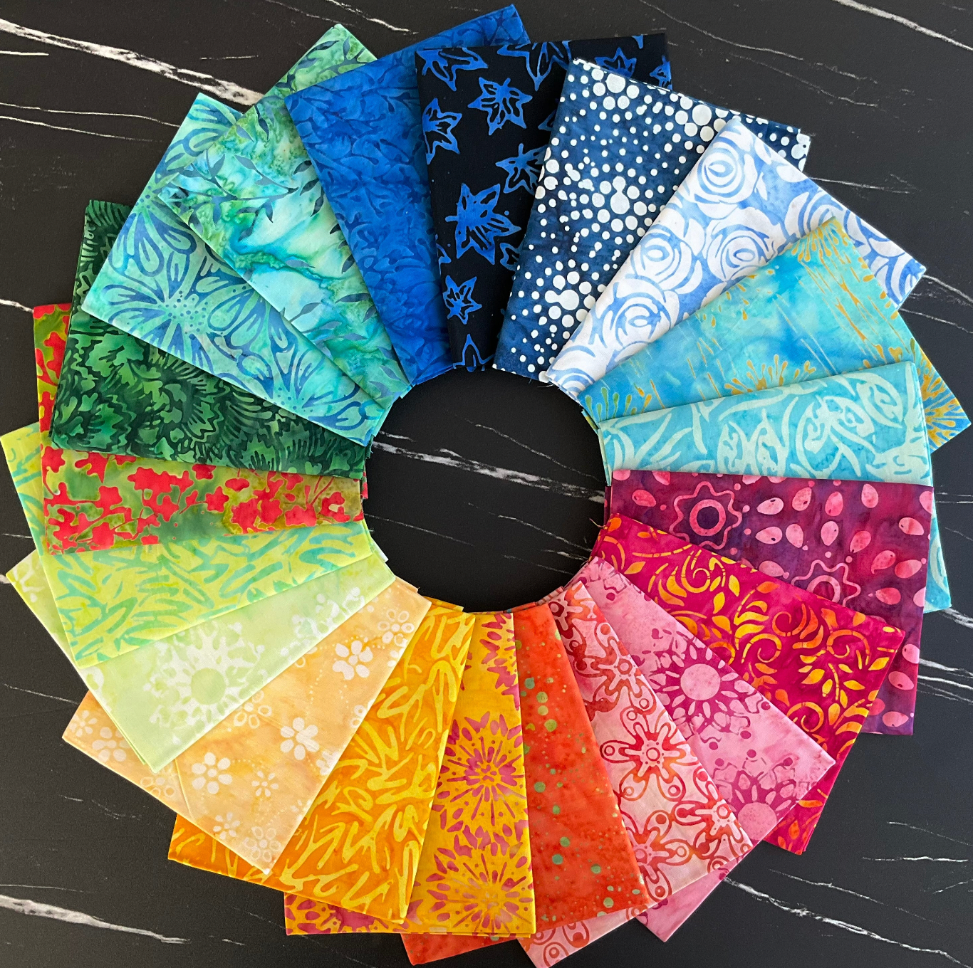 Batik Print Assortment by Anthology Fabrics - Fat Quarter Bundle 3
