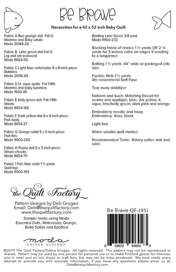 Be Brave Appliqué Quilt Pattern by The Quilt Factory