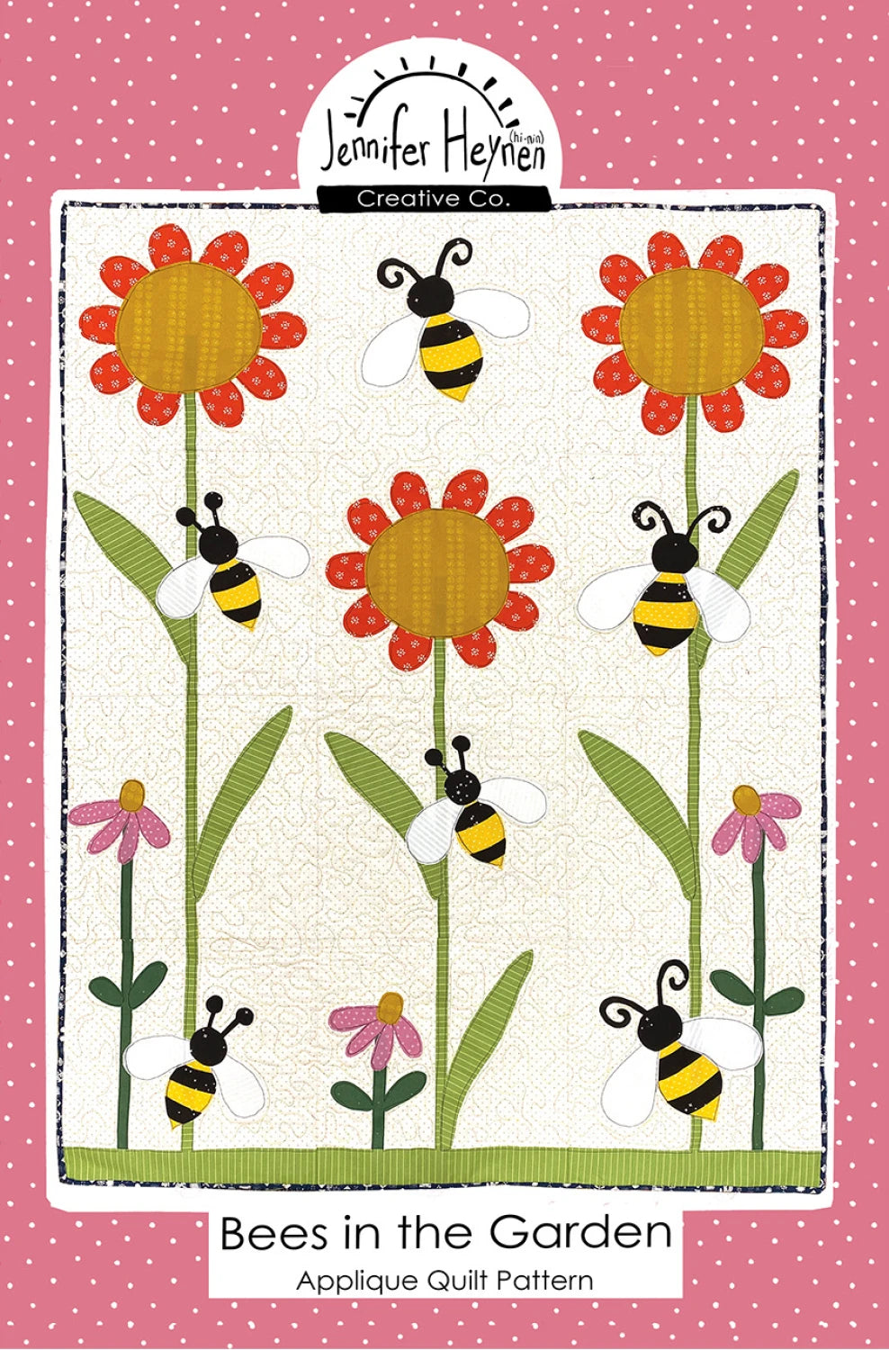 Bees In The Garden Applique Quilt Pattern by Jennifer Haynen PT-8138