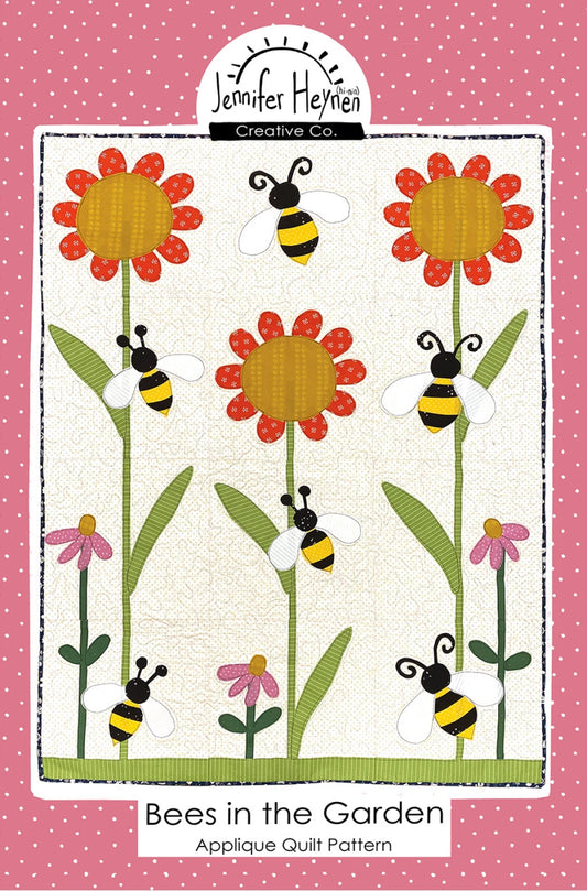 Bees In The Garden Applique Quilt Pattern by Jennifer Haynen PT-8138