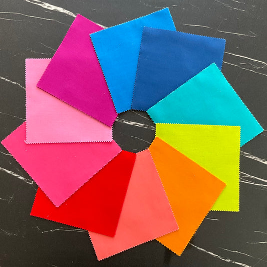 Bella Solids Charm Pack : Bright Color Way