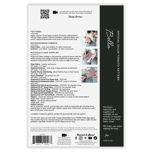 Bella Wallet Pattern # LST252 - Special Order