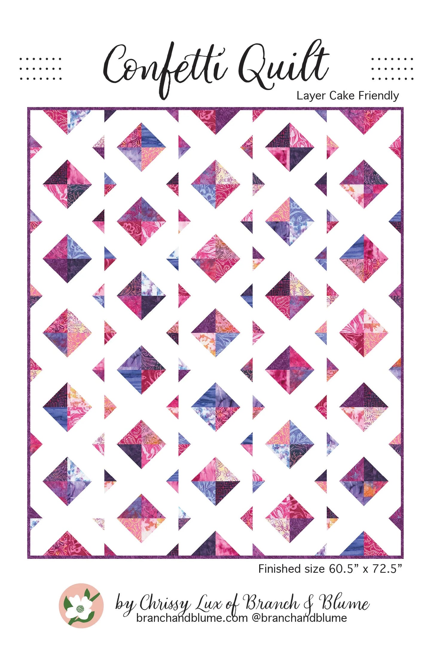 Berrylicious Batiks by Moda : Confetti Quilt Kit