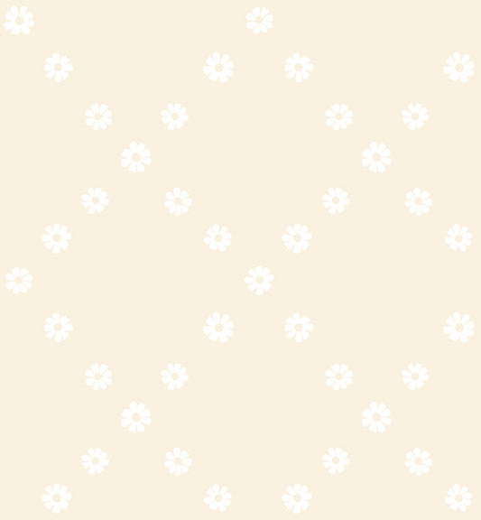 Best Day Ever by Melody Miller : Diamond Flowers White On Natural RS0107 11