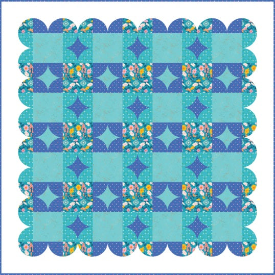 Best Day Ever by Melody Miller - Gingham Glitz Cool - Quilt Kit