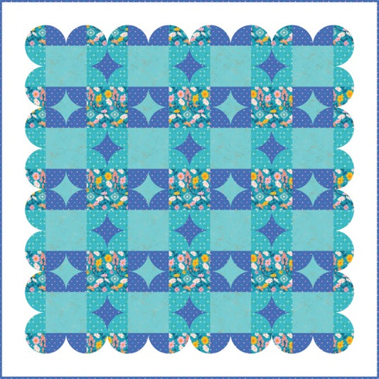 Best Day Ever by Melody Miller - Gingham Glitz Cool - Quilt Kit